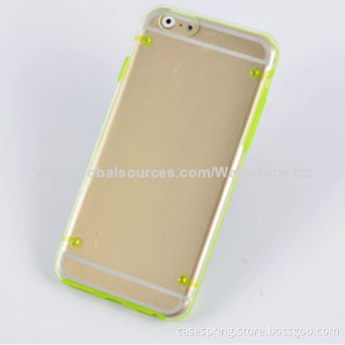 TPU & PC case for iPhone 6, transparent TPU soft shell, luminous PC shell